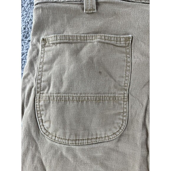 Carhartt Utility Carpenter Relaxed Fit Pants Mens 42x32 Tan Work Pockets Canvas - Picture 10 of 12